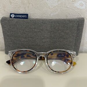 Peepers Women’s Olympia Round Blue Light Blocking Reading Glasses